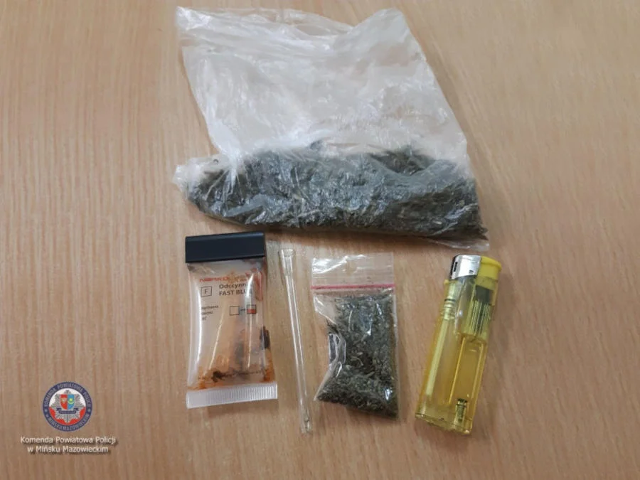 Policja w Halinowie: Odrzucił torebkę z marihuaną, w domu miał kolejne porcje narkotyku