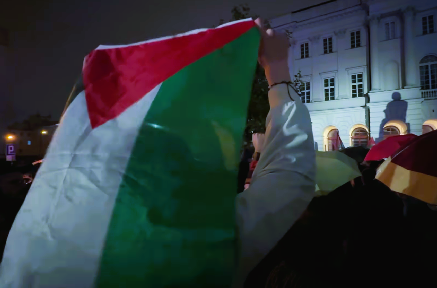 W Warszawie odbyły sie protesty w obronie Palestyny